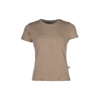 T-Shirt Lauria Garrelli Livigno Horse Head Taupe Marron T-Shirt Lauria Garrelli Livigno Horse Head Taupe Marron