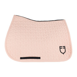Tapis de selle de saut en matelassage cubique Equestro Rose cameo Tapis de selle de saut en matelassage cubique Equestro Rose cameo