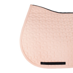 Tapis de selle de saut en matelassage cubique Equestro Rose cameo Tapis de selle de saut en matelassage cubique Equestro Rose cameo