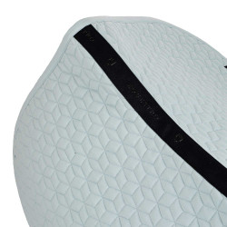 Tapis de selle de saut en matelassage cubique Equestro Brume grise Bleu