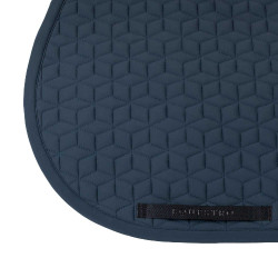 Tapis de selle de saut en matelassage cubique Equestro Marine Bleu marine