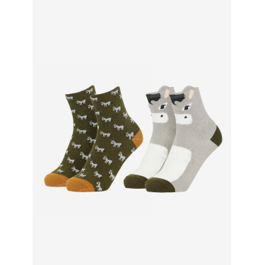 Chaussettes Mini LeMieux personnage 2 paires Chaussettes Mini LeMieux personnage 2 paires