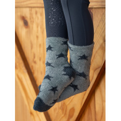 Chaussettes LeMieux Fluffies Sasha Star Petrol Bleu Chaussettes LeMieux Fluffies Sasha Star Petrol Bleu