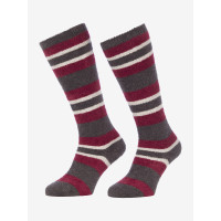 Chaussettes LeMieux Sabrina Stripe Fluffies Ember Bordeaux Chaussettes LeMieux Sabrina Stripe Fluffies Ember Bordeaux
