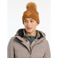Bonnet LeMieux Lila à pompon Ginger Marron