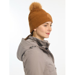 Bonnet LeMieux Lila à pompon Ginger Marron