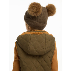 Bonnet Mini LeMieux Clara tricoté Alpine Marron Bonnet Mini LeMieux Clara tricoté Alpine Marron