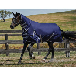 Couverture Weatherbeeta ComFiTec Essential Combo 220g 1200D Marine / argent / rouge Bleu