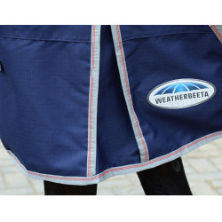 Couverture Weatherbeeta ComFiTec Essential Combo 220g 1200D Marine / argent / rouge Bleu