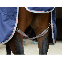 Couverture Weatherbeeta ComFiTec Essential Combo 220g 1200D Marine / argent / rouge Bleu