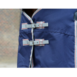 Couverture Weatherbeeta ComFiTec Essential Combo 220g 1200D Marine / argent / rouge Bleu