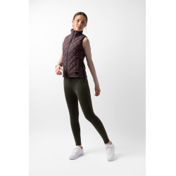 Doudoune sans manches Horze femme Jeune Cavalier Naia Fondant au beurre brun Marron