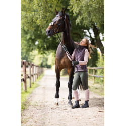 Doudoune sans manches Horze femme Jeune Cavalier Naia Fondant au beurre brun Marron