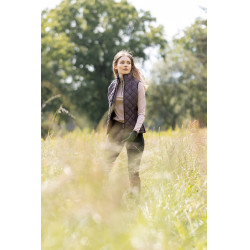 Doudoune sans manches Horze femme Jeune Cavalier Naia Fondant au beurre brun Marron