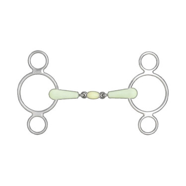 Mors droit Horze avec anneaux en D Mors droit Horze avec anneaux en D