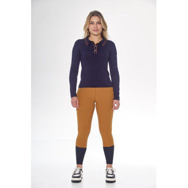 Polo Harcour Popi manches longues femme Marine Bleu marine