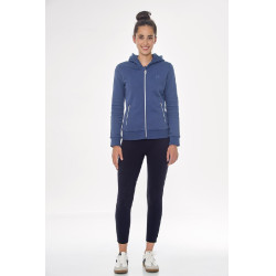 Sweat Zip Harcour Sworm femme Steel Blue Bleu
