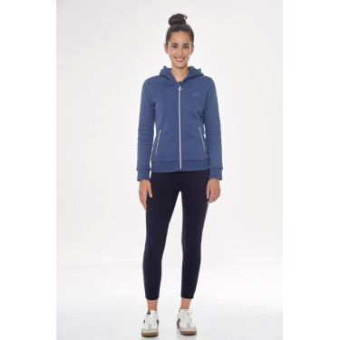 Sweat Zip Harcour Sworm femme Steel Blue Bleu