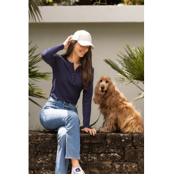 Tee-Shirt Harcour Pipalo manches longues femme Marine Bleu marine