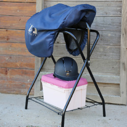 Porte-selle pliant 4 pieds Hennie Noir