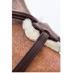 Bridon à muserolle croisée Prescott Horze Marron