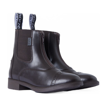 Boots jodhpur fermeture à glissière Horze Wexford enfant Marron