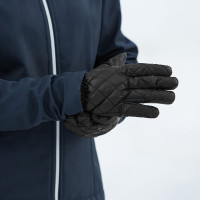 Gants d'hiver en tricot surpiqués Horze Bleu nuit Gants d'hiver en tricot surpiqués Horze Bleu nuit