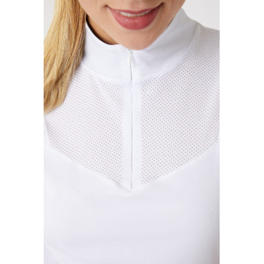 Polo technique Horze Taylor femme Blanc