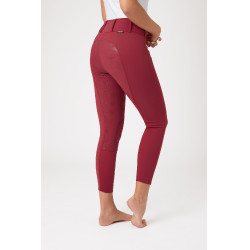 Pantalon Thermo Grand Prix Horze avec fond peau silicone femme Rouge profond