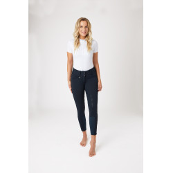 Pantalon Thermo Grand Prix Horze avec fond peau silicone femme Bleu nuit