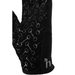 Gants d'équitation avec paume silicone enfant Horze Noir Gants d'équitation avec paume silicone enfant Horze Noir