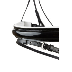 Bridon anatomique Grayson Horze à strass Noir / blanc