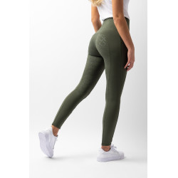 Legging taille haute fond intégral silicone Gillian Horze femme Vert kaki beetle Legging taille haute fond intégral silicone Gillian Horze femme Vert kaki beetle