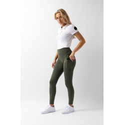 Legging taille haute fond intégral silicone Gillian Horze femme Vert kaki beetle Legging taille haute fond intégral silicone Gillian Horze femme Vert kaki beetle