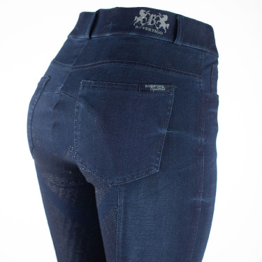Pantalon d'équitation jean fond intégral silicone Elle femme B Vertigo Pantalon d'équitation jean fond intégral silicone Elle femme B Vertigo