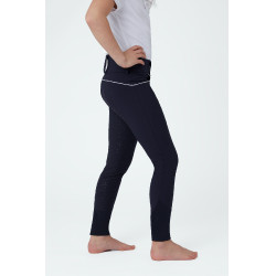 Pantalon d'équitation fond de peau Enfant Horze Aubrey Bleu marine foncé Pantalon d'équitation fond de peau Enfant Horze Aubrey Bleu marine foncé