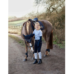 Pantalon d'équitation fond de peau Enfant Horze Aubrey Bleu marine foncé Pantalon d'équitation fond de peau Enfant Horze Aubrey Bleu marine foncé