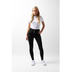 Pantalon d'équitation taille haute Tara silicone fond intégral femme Horze Noir Pantalon d'équitation taille haute Tara silicone fond intégral femme Horze Noir