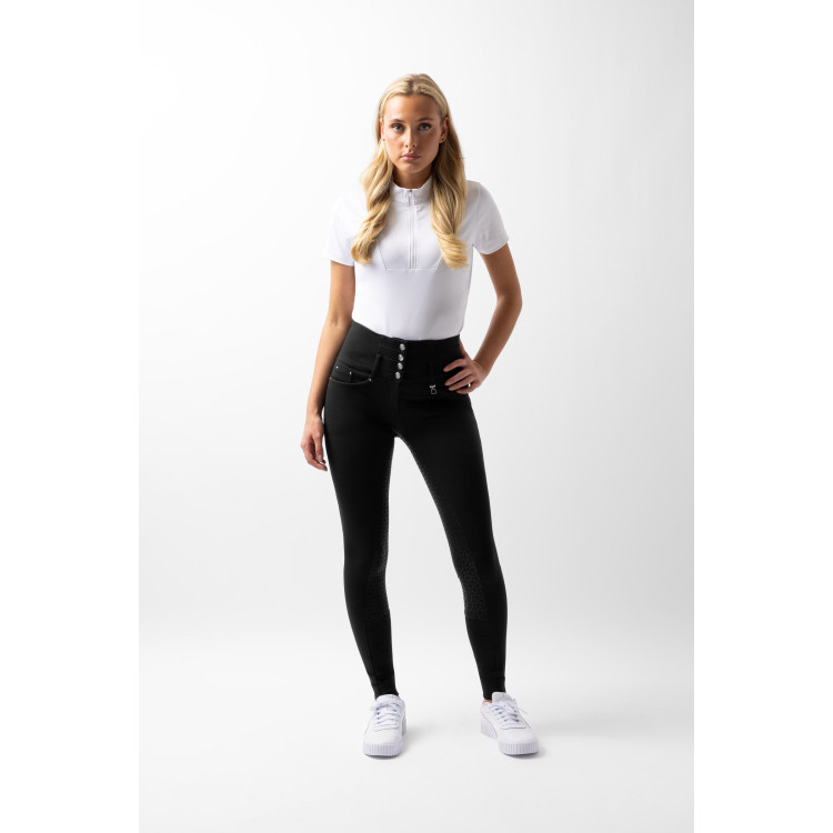 Pantalon d'équitation taille haute Tara silicone fond intégral femme Horze Pantalon d'équitation taille haute Tara silicone fond intégral femme Horze