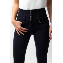 Pantalon d'équitation taille haute Tara silicone fond intégral femme Horze Bleu marine foncé Pantalon d'équitation taille haute Tara silicone fond intégral femme Horze Bleu marine foncé