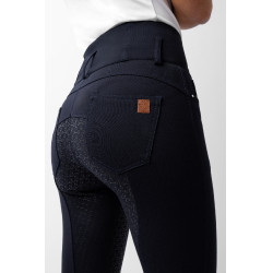 Pantalon d'équitation taille haute Tara silicone fond intégral femme Horze Bleu marine foncé Pantalon d'équitation taille haute Tara silicone fond intégral femme Horze Bleu marine foncé