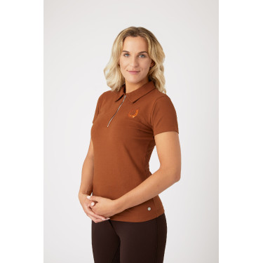 Polo Amy coton extensible manches courtes femme Horze Polo Amy coton extensible manches courtes femme Horze