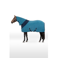 Couverture polaire avec couvre-encolure Turin Horze Bleu roi