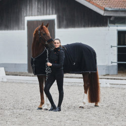 Licol Kiel avec matelassage en polaire Horze Noir Licol Kiel avec matelassage en polaire Horze Noir