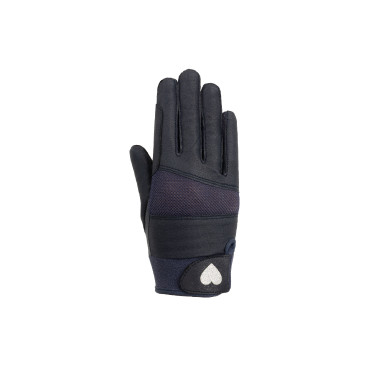 Gants Horze imprimé cœur scintillant enfant Gants Horze imprimé cœur scintillant enfant