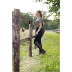 Legging Horze Mathilde fond silicone femme Bleu marine foncé