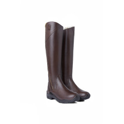 Bottes fourrées cuir Horze Aspen femme Marron foncé Bottes fourrées cuir Horze Aspen femme Marron foncé