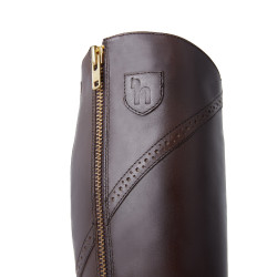 Bottes fourrées cuir Horze Aspen femme Marron foncé Bottes fourrées cuir Horze Aspen femme Marron foncé