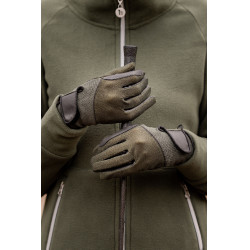 Gants d'équitation été Horze Leni femme Vert scarabée Gants d'équitation été Horze Leni femme Vert scarabée