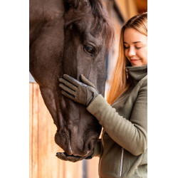 Gants d'équitation été Horze Leni femme Vert scarabée Gants d'équitation été Horze Leni femme Vert scarabée